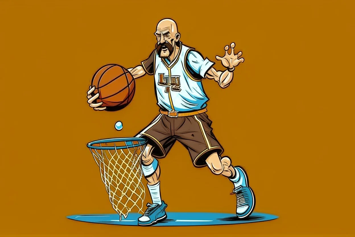 Walter White dunking in basketball