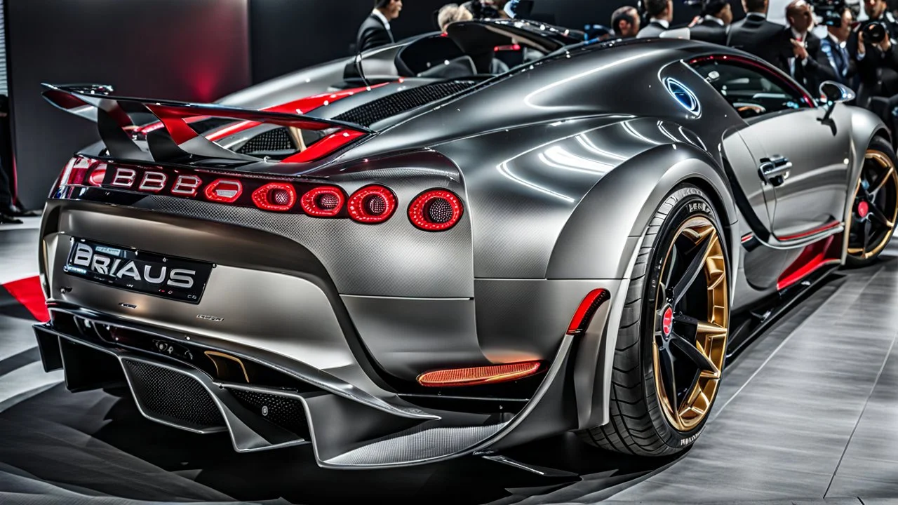 Bugatti Veyron BRABUS ROCKET, rear view, desktop wallpaper, 4K, Cinematic