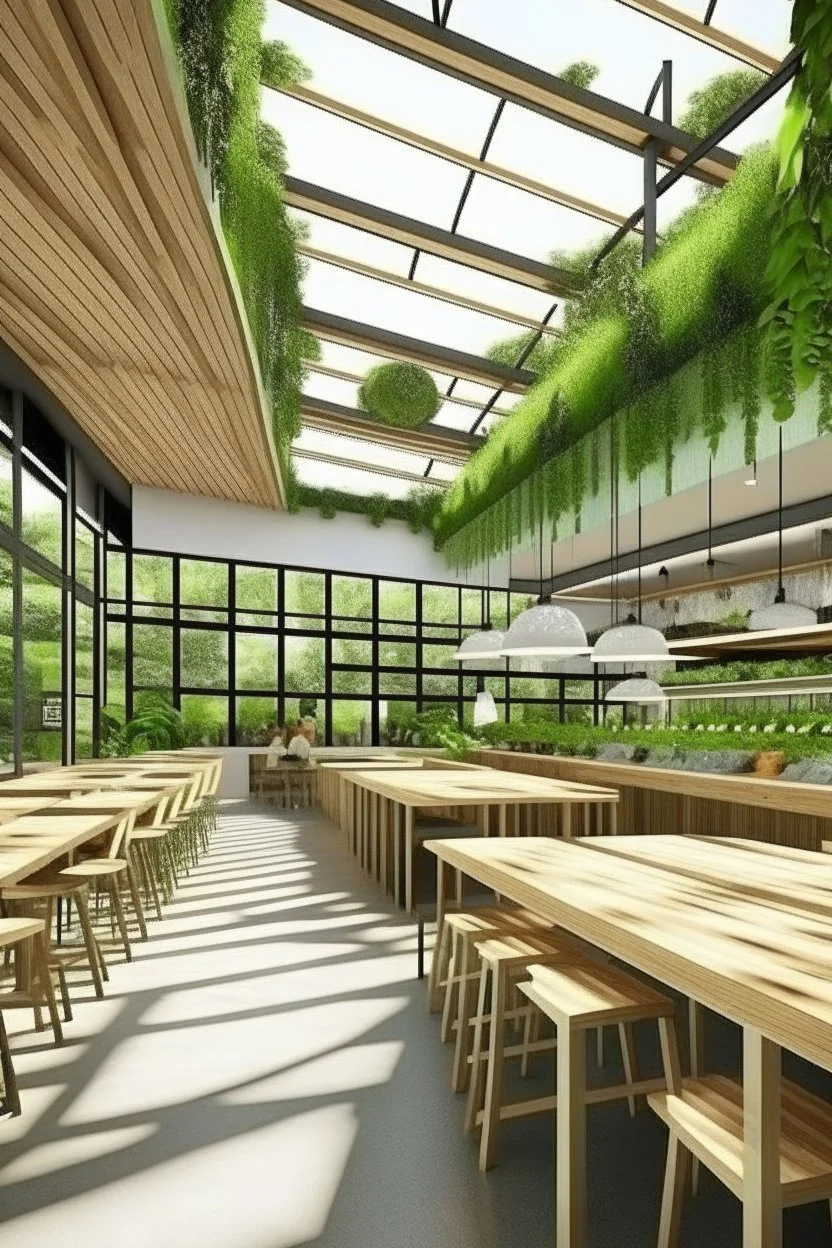 modern canteen designs with nature