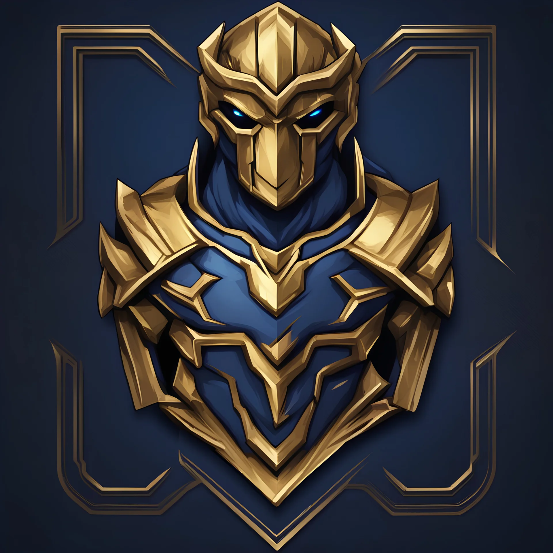 A gaming logo that presents the name Hero with a gold and dark blue theme