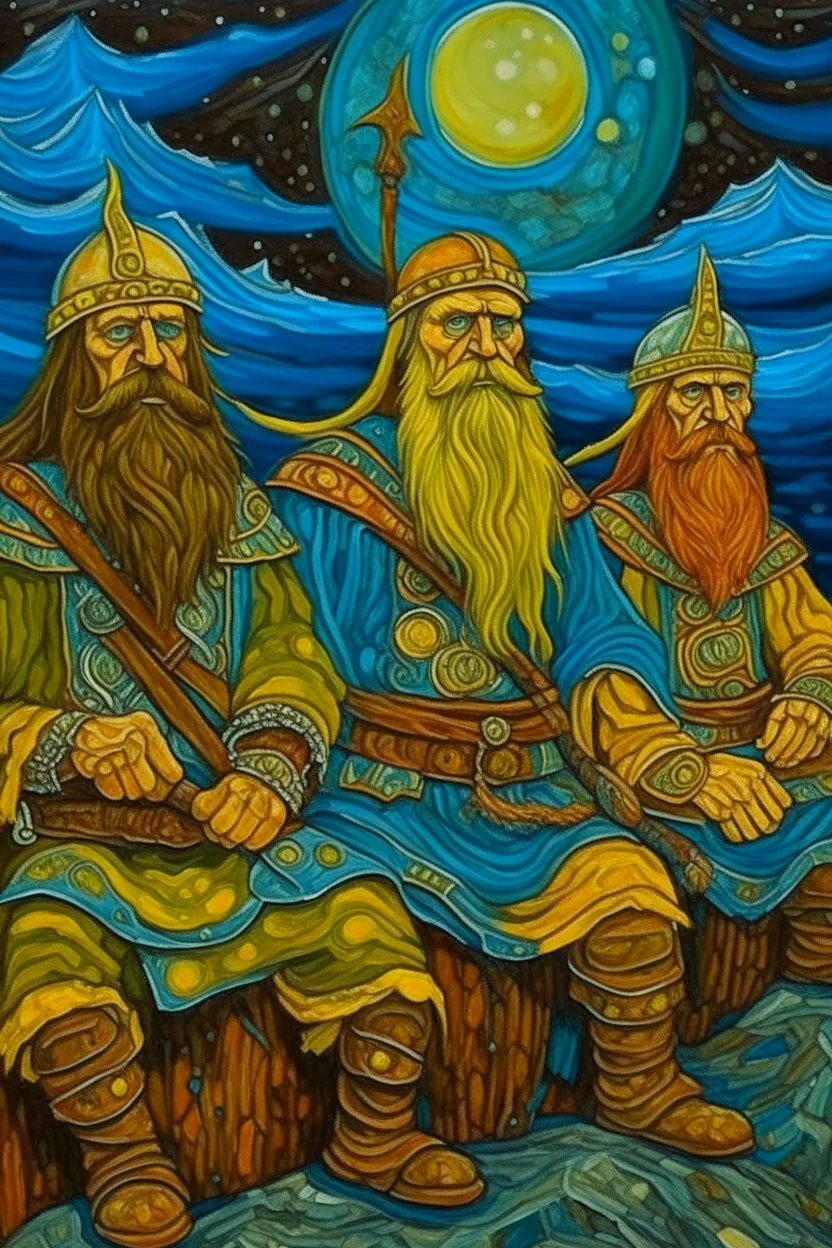 As Viking warriors by Van Gogh