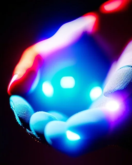 perfect human hand, RTX, reflection, 8k, glow, winning photography, caustics