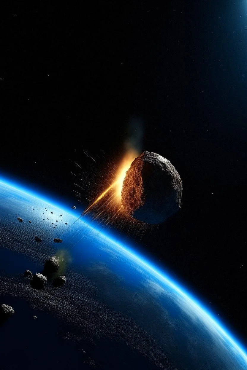 impact earth hit by large meteor