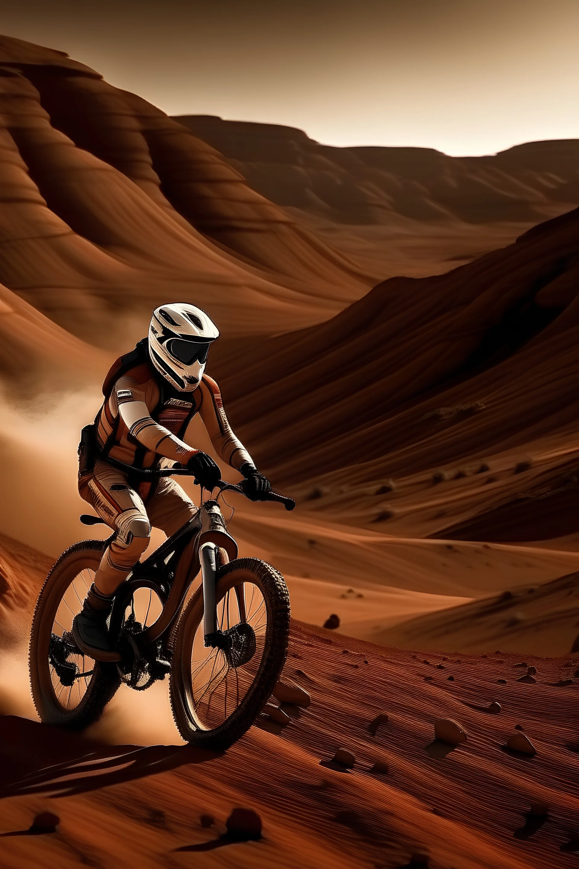 mountainbiker on mars