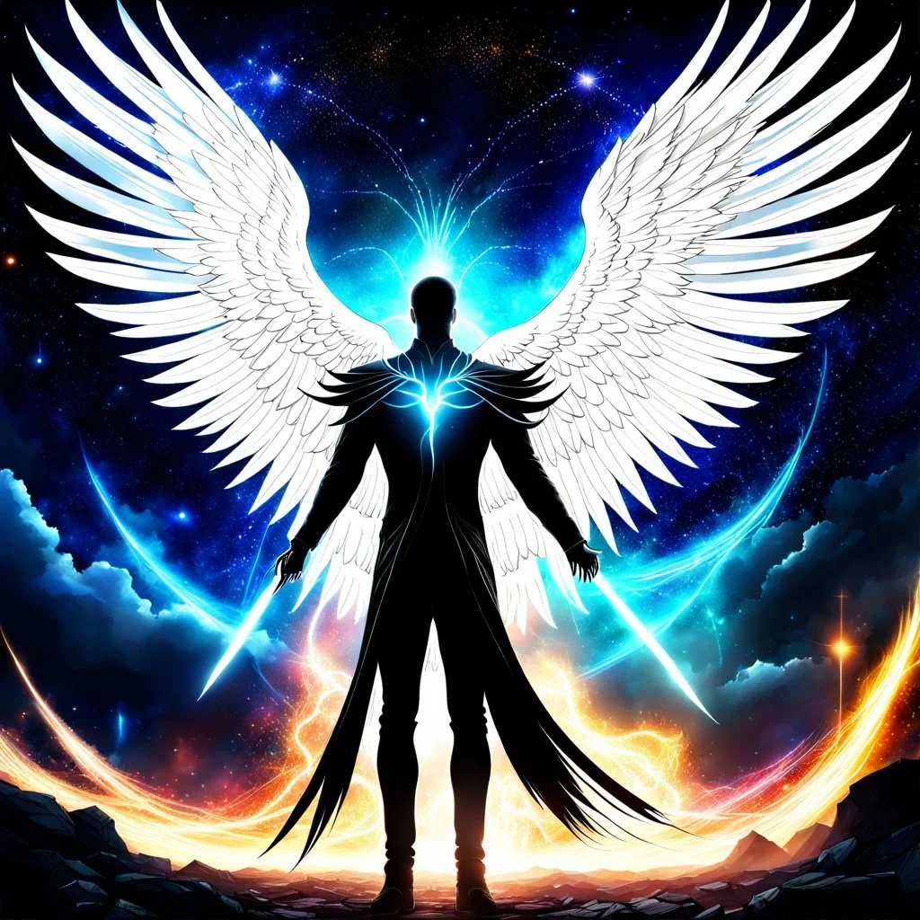 Gorgeous digital artwork. To merge Slender Man with Angel. Very strong and agile with his wings, the Cosmic Feng stands his ground. Chicken in the Chaos God Realm