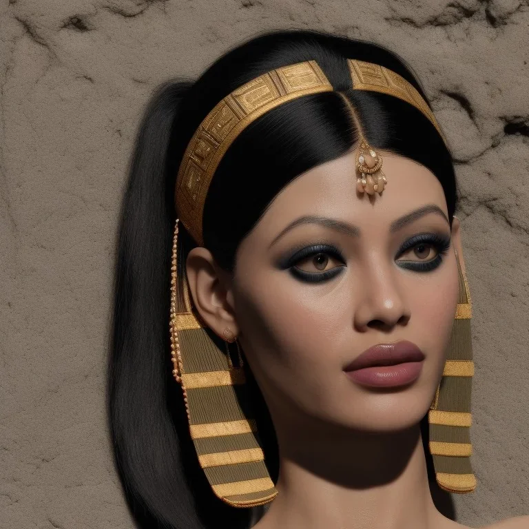 cleopatra natural realistic skin face symmetrical, black wall, city, meditation, dark background, 8k quality