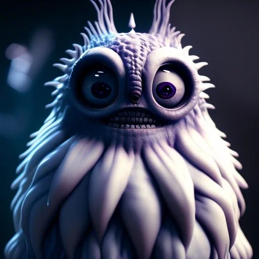 Cute fluid ink creature, big black eyes, unreal engine 5, 8k resolution, photorealistic, ultra detailed, by greg rutowski