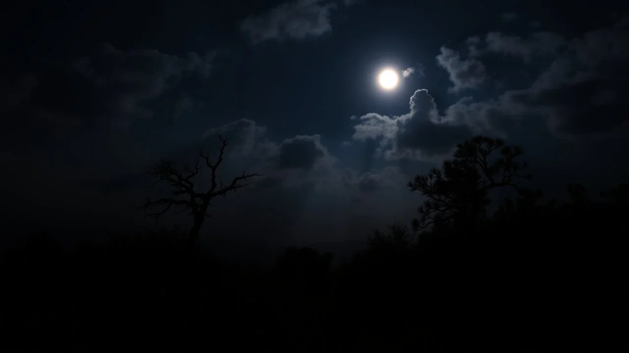 dream world, calm beauty, fantasy world, magic, night, darkness, splendor, uplifting, inspiring, therapeutic, moonlight, chiaroscuro, color, award-winning colour photograph, beautiful composition, Nikon 85mm