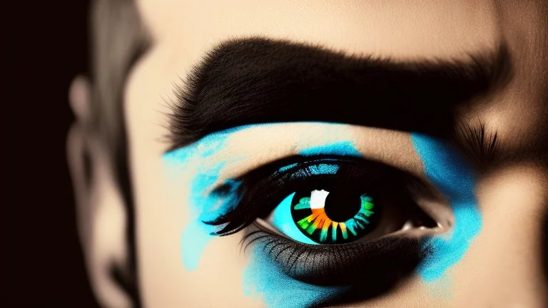 with a dark theme that evokes the words "But now he has eyes of a different color"