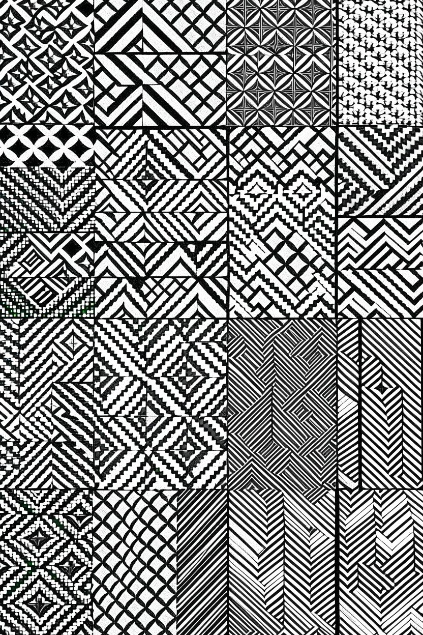 elite patterns black and white