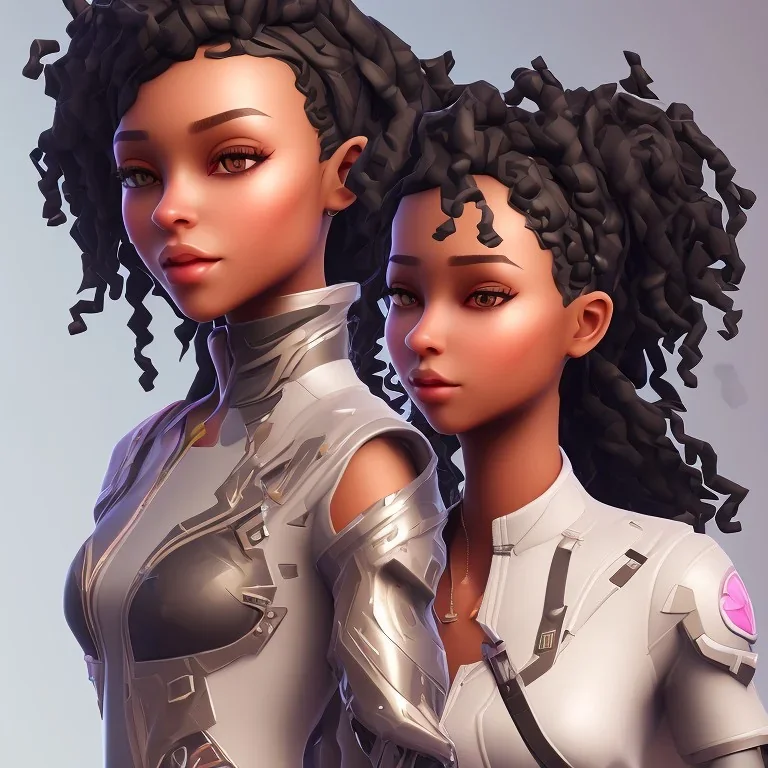 a skin fortnite of flora cherry black girl curly black hair gray eyes