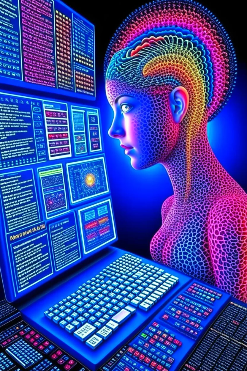 Technical Diagram, Info graphic, Charts, of A Cosmic Anatomical Human Head, Info Graphic, Scientific, Data Diagram, Nervous System, Galaxy, Vibrant Colors, Midnight Aura, Ultra Detailed, H.R. Giger, Max Ernst, Thomas Kinkade, Robert Gonsalves, dark background