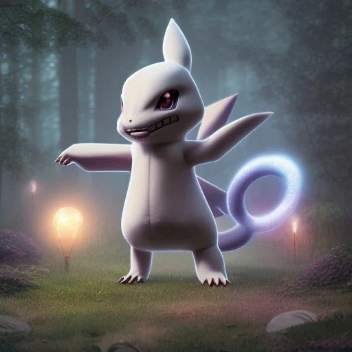 Mystery pokemon,Ambiance dramatique, hyperrealisme, 8k, high quality, lot of details, fit within portrait