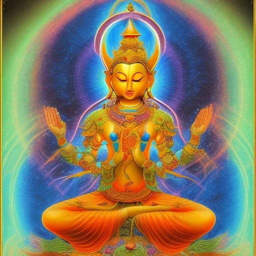 A tantric dakini activating her sacral chakra