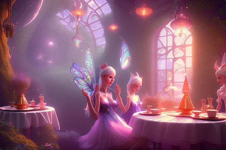 Magical fantasy fairy cafe 8k