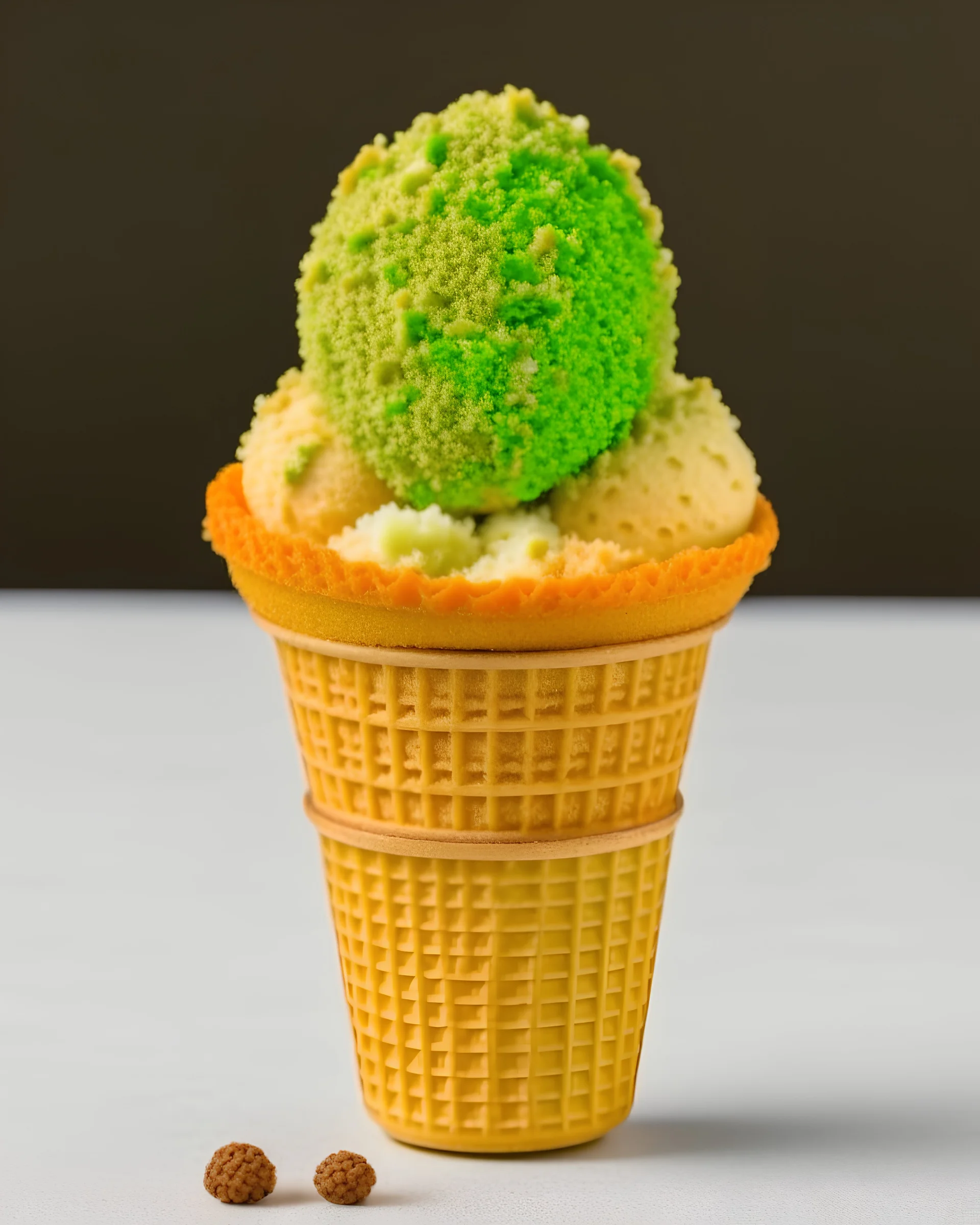 Falafel ice-cream cone