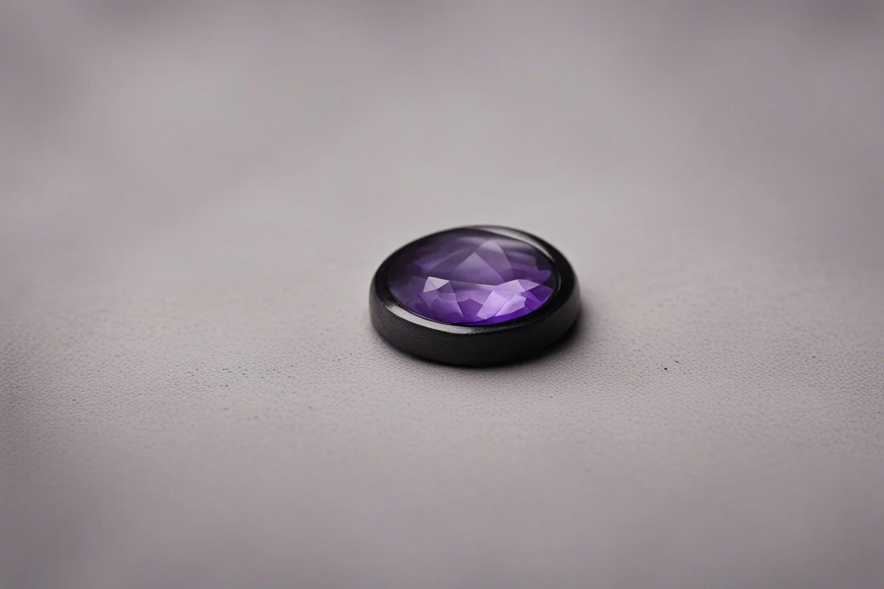 небольшое чёрное кольцо с лиловым камнем выпало на пол.