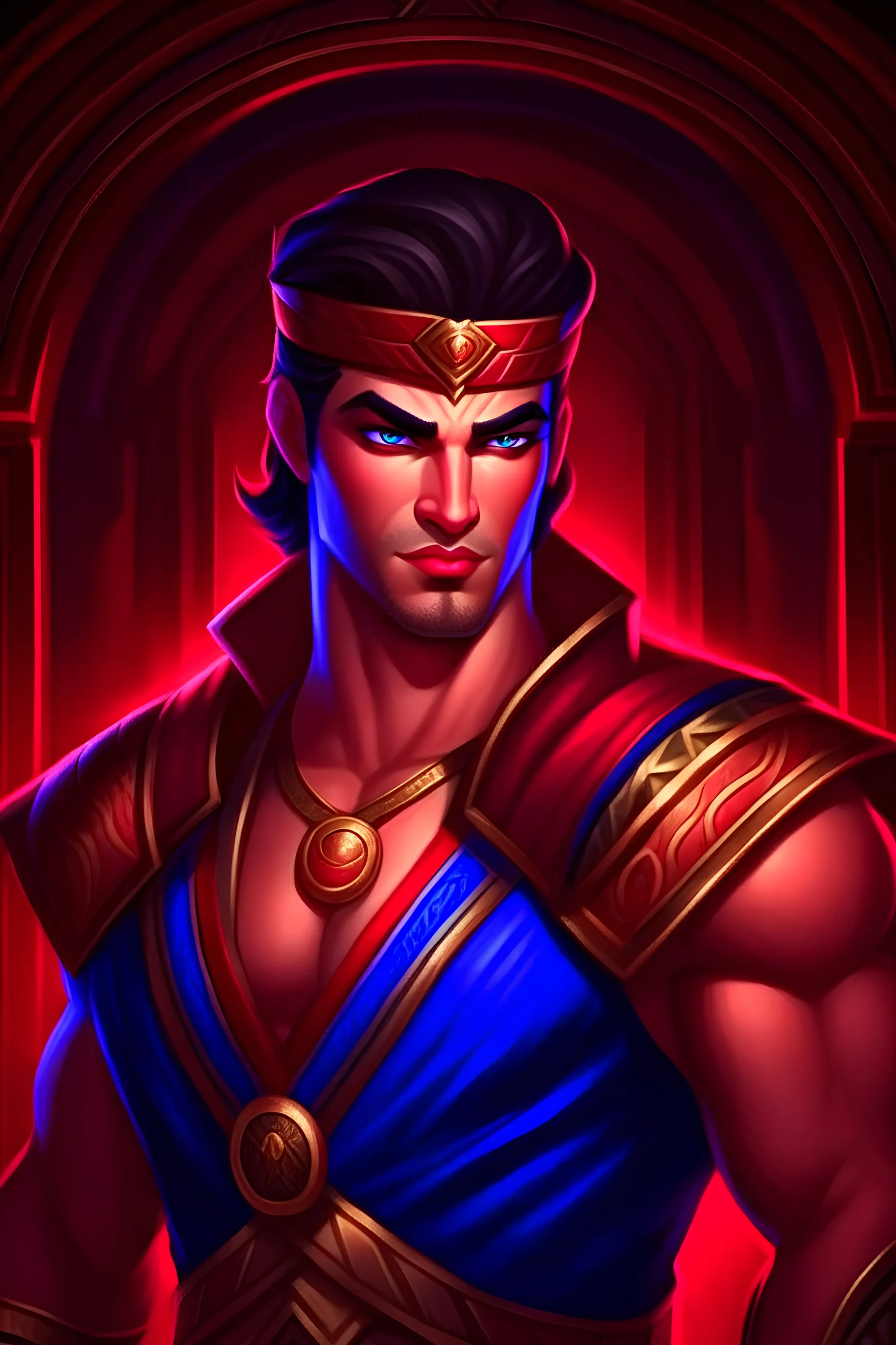 Pharaonic vampire handsome background only