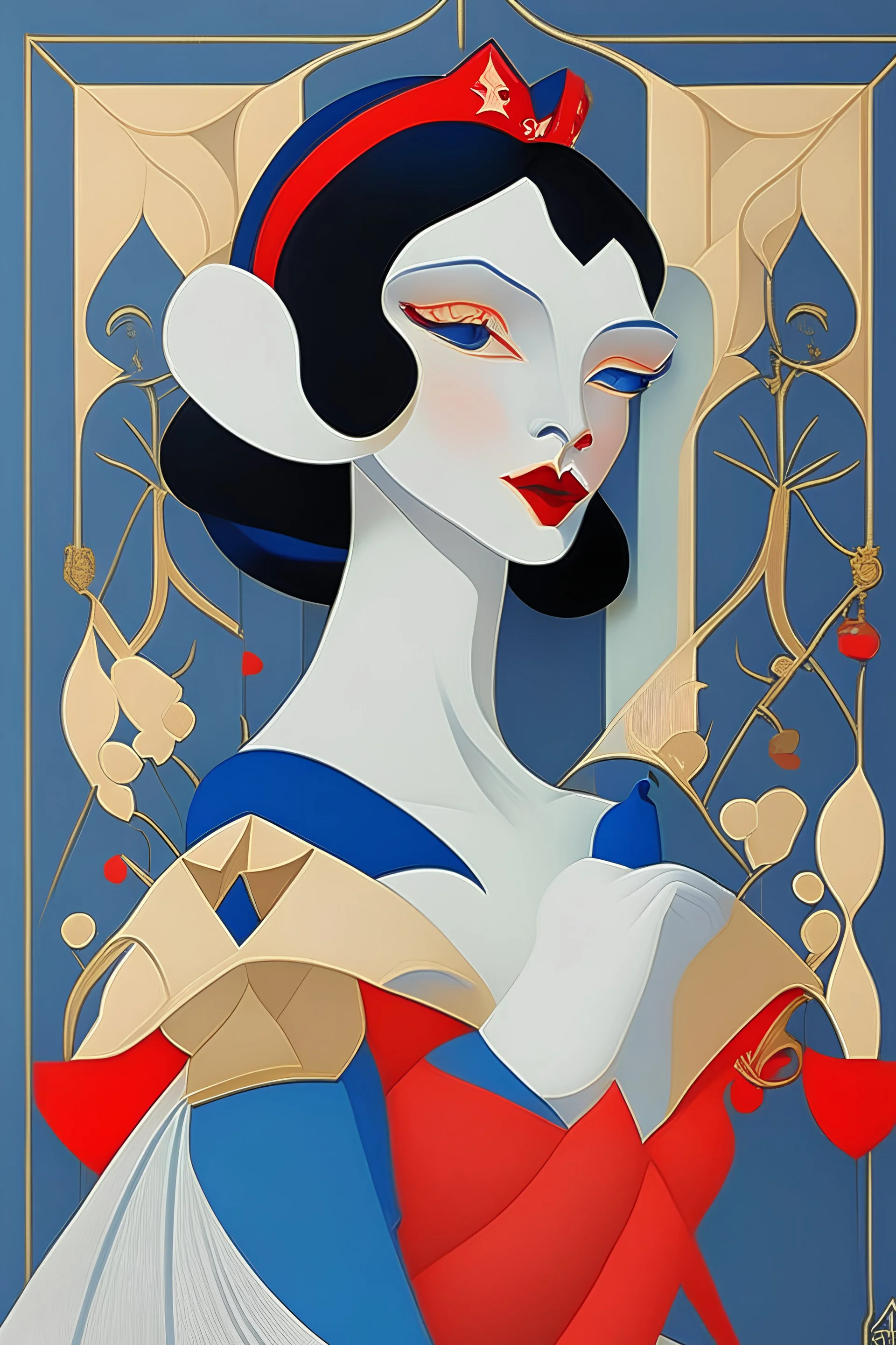 Disney Snow White style of erte