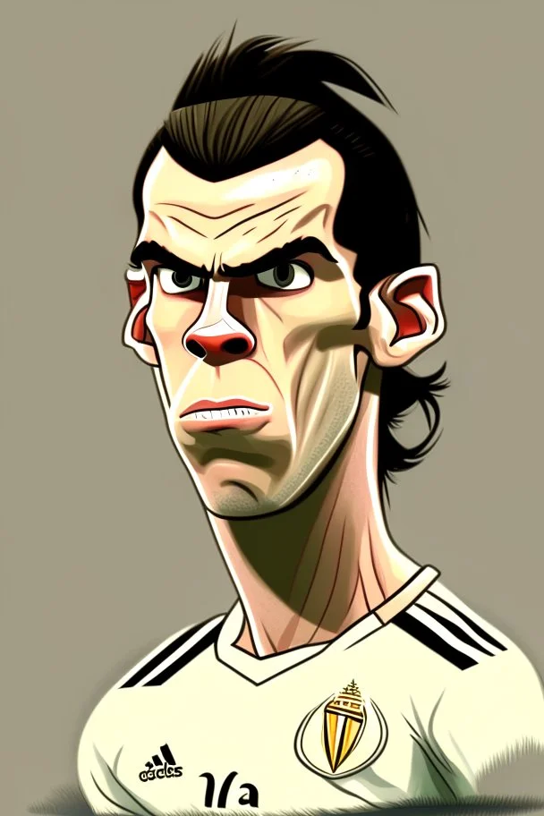 Gareth Bale Footballer football player cartoon 2d