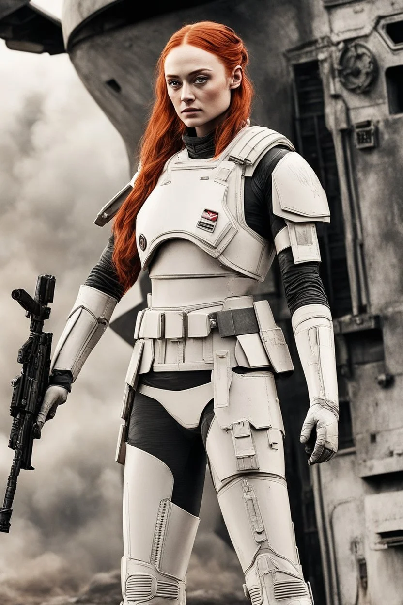 [Sophie Turner] Though stripped of her customized white armor in her escape from the rebel vessel, Sophie remained a soldier of the Galactic Empire at heart. She had survived torture at the hands of rebel scum and evaded capture through cunning and combat skills. Abandoning several comrades was a bitter sacrifice, but staying meant certain death - or worse, revealing vital Imperial secrets under interrogation. Now she faced a long road ahead, alone but for the meager supplies in her pack. The ov