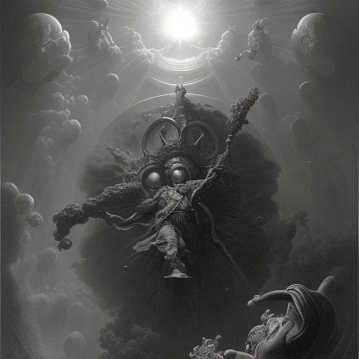 gamepad, Gustave Doré black and white illustration