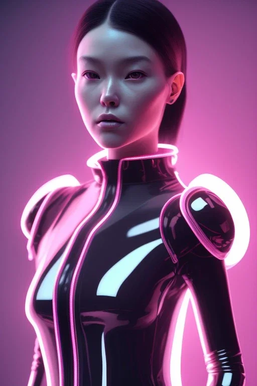 Portrait, Front image, cyberpunk Asian woman with rabbit mask, black pink color, latex dress, highly detailed, concept art, smooth, unreal engine 5, god rays, ray tracing, RTX, lumen lighting, ultra detail, volumetric lighting, 3d, finely drawn, high definition, high resolution.