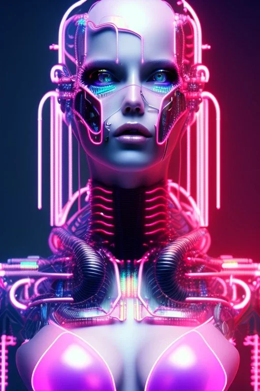 cyberpunk, pink latex body, women, body portrai, highlight eyes perfect, skin, tron, cyborg, perfekt sexy, real, dream, hr giger