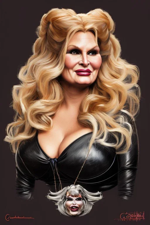 painting of jennifer coolidge as evil queen in black leather, feminie, angry, stern look on her face, volouptous, busty, cleavage, emperious, mature, highly detailed, digital painting, artstation, concept art, smooth, sharp focus, illustration, art by gaston bussiere and alphonse mucha