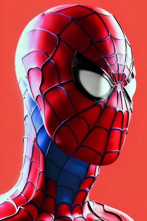 a vibrant ultraclear sideview waist up portrait of the spiderman cyborg, portrait ethereal ,beautiful, intricate, sharp focus, illustration, highly detailed, digital painting, concept art, masterpiece