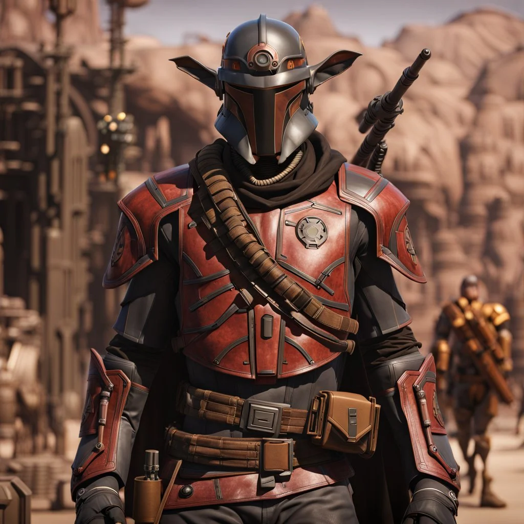 star wars bald male corellian pilot wearing pearlescent black and gunmetal grey First Order special forces heavy assault stealth commando armor and helmet with gold trim inside the jedi temple, hyperdetailed, dynamic lighting, hyperdetailed background, 8k resolution, volumetric lighting, light skin, fully symmetric details