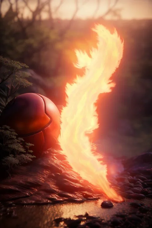 photo of a ultra realistic fire ball, dramatic light, pale sunrise, cinematic lighting, battered, low angle, trending on artstation, 4k, hyper realistic, focused, extreme details, unreal engine 5, cinematic, masterpiece, art by studio ghibli, intricate artwork by john william turner