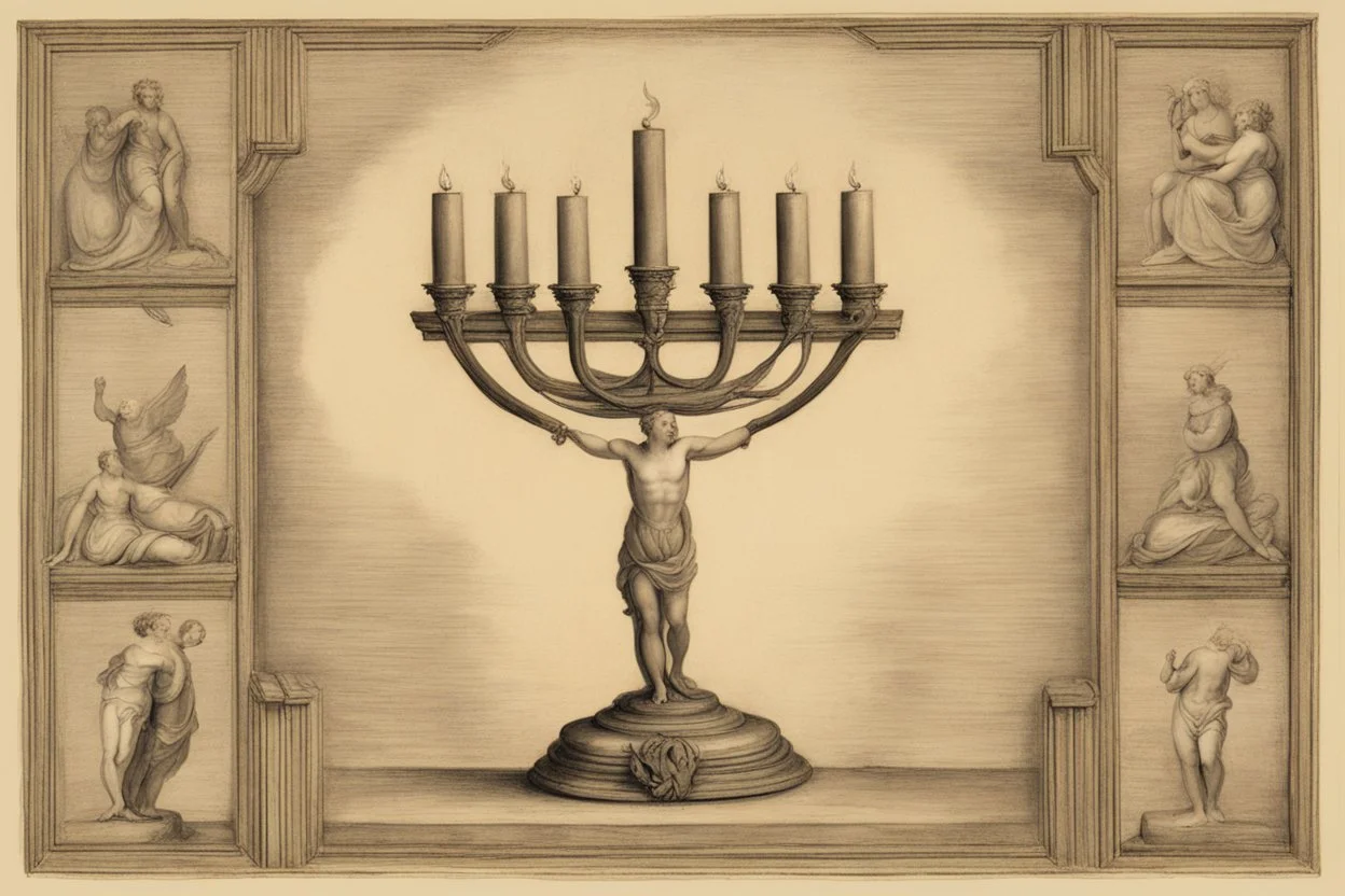 menorah by Andrea del sarto