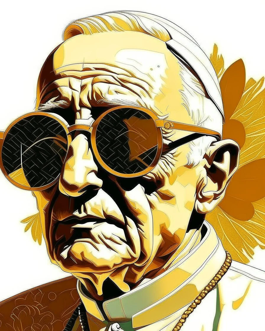 Papá Francisco Art illustration sunglasses