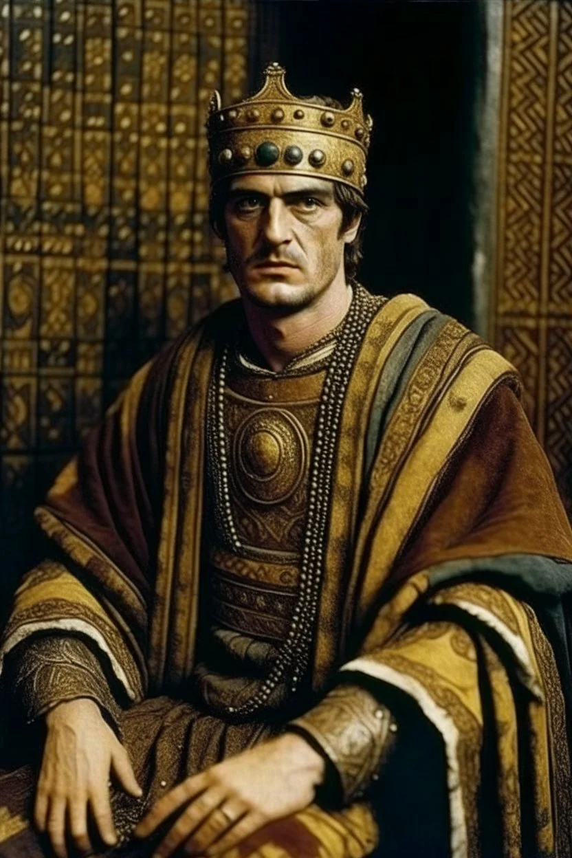 Eastern Roman Emperor Justinian captured on grainy 90s photography