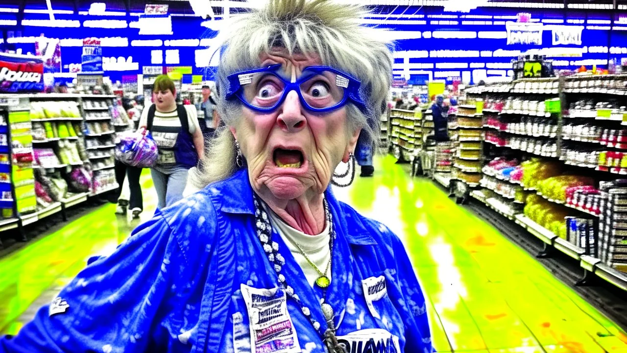 psycho lady shopping at lowes