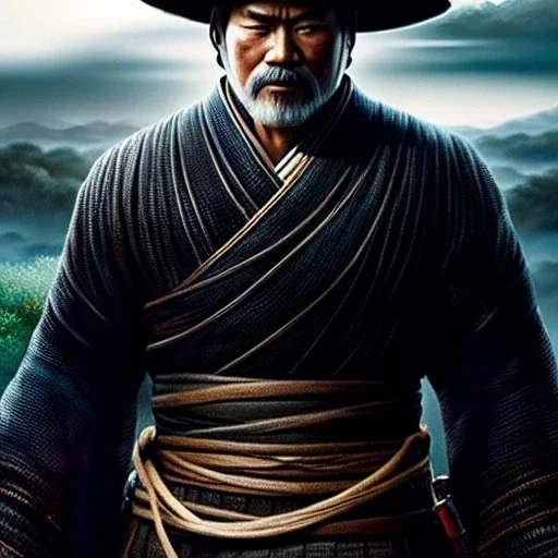 Ultra detailed fullbody Portrait in oil on canvas of Ghost Of Tsushima scenery,intense stare,extremely detailed digital painting, extremely detailed face,crystal clear Big eyes, mystical colors ,perfectly centered image, perfect composition, rim light, beautiful lighting,masterpiece,8k, stunning scene, raytracing, anatomically correct, in the style of robert e howard and Ken Kelley and Ohrai Noriyoshi and Simon Bisley and tomzj1