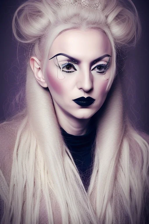 Extremly rich alternative opera artist Nena Lissou known for her out there style portrait