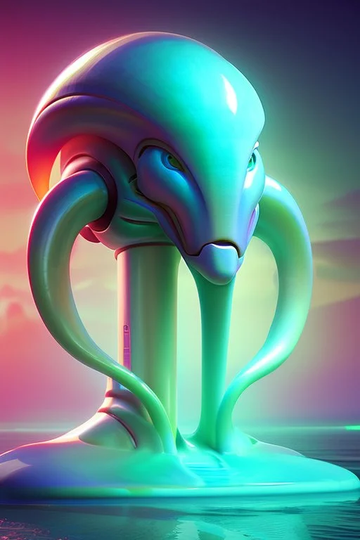 oceanic Alien,full of details, smooth，soft light, light effect，vaporwave colorful, concept art, smooth, extremely sharp detail, finely tuned detail, ultra high definition, 8 k, unreal engine 5, ultra sharp focus