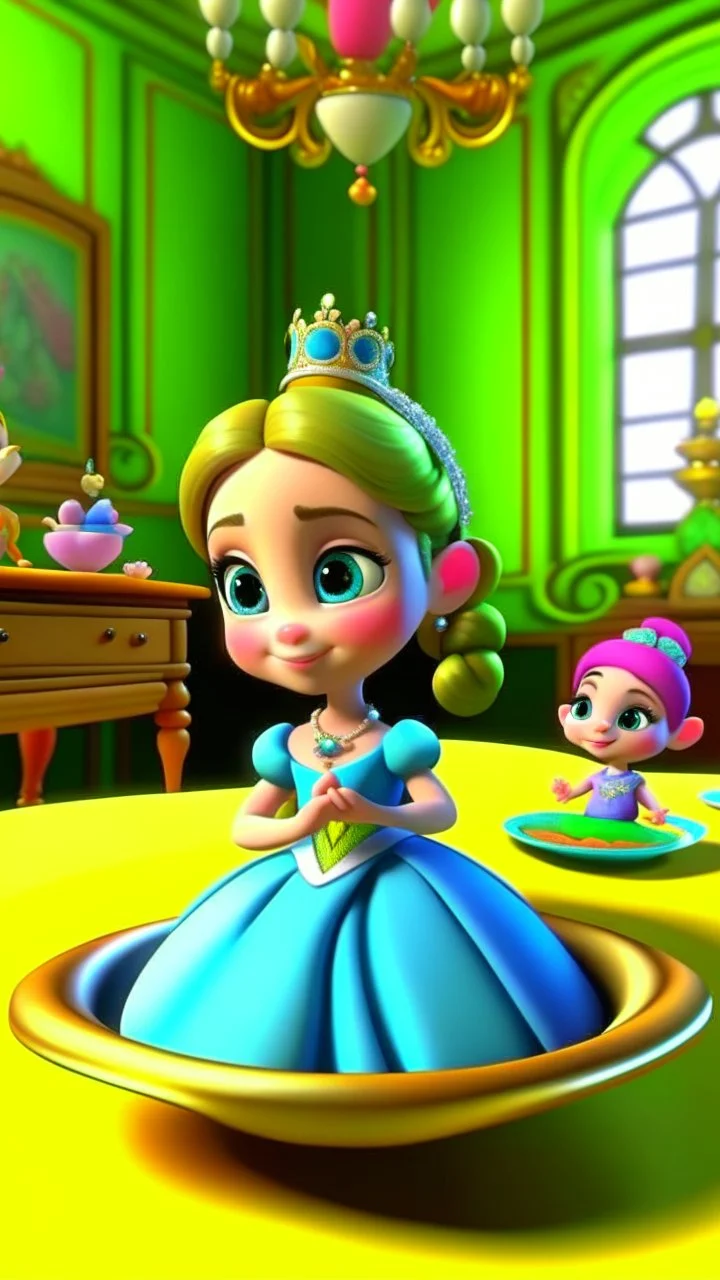 Princess Penelope's Magical Tea Party, cartoon,3D