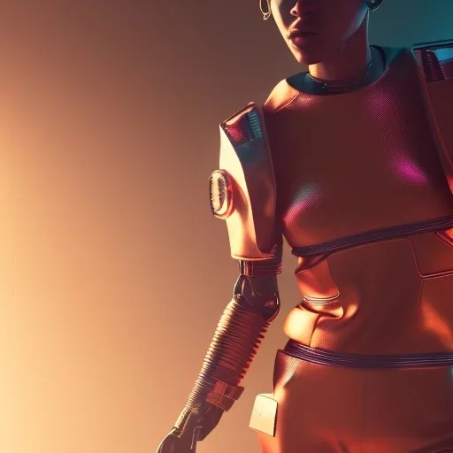 Cyberpunk robot, black girl, boxing in the ring, unreal engine 5, octane render,cinema4d, dynamic lighting, 8k, redshift render, highly, hyperrealism ultra detailed, hyper realistic.