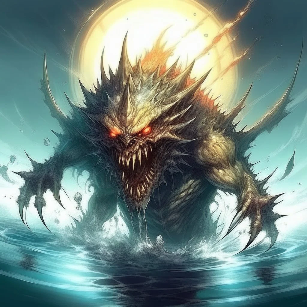 A terrible creature made by the combination of water and sun with cosmic powers and Dracula