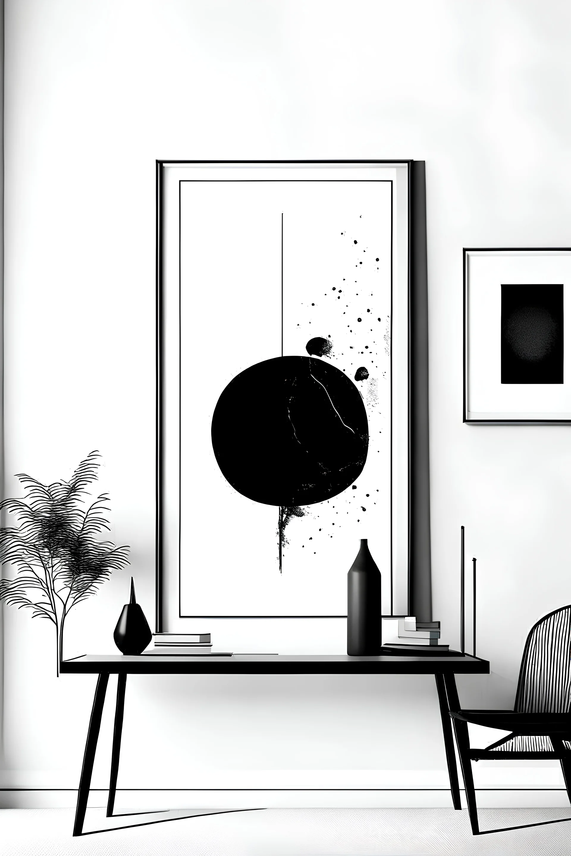 Decor, Minimalist Art, Scandinavian Art, Black and White Art, Minimalist