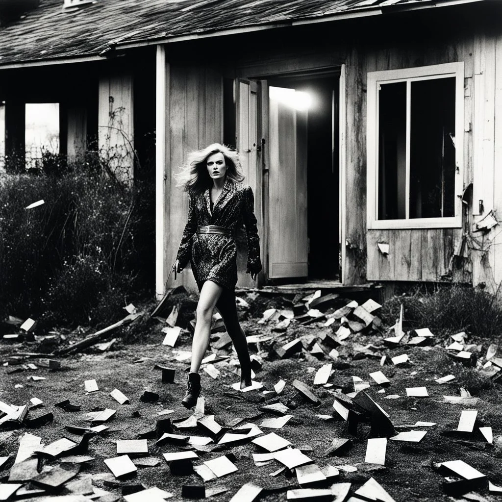 Hereditary madness... but less on the hillbilly side... [high res photo by Helmut Newton: Shattered Image, Shot the texture and double expose the film]