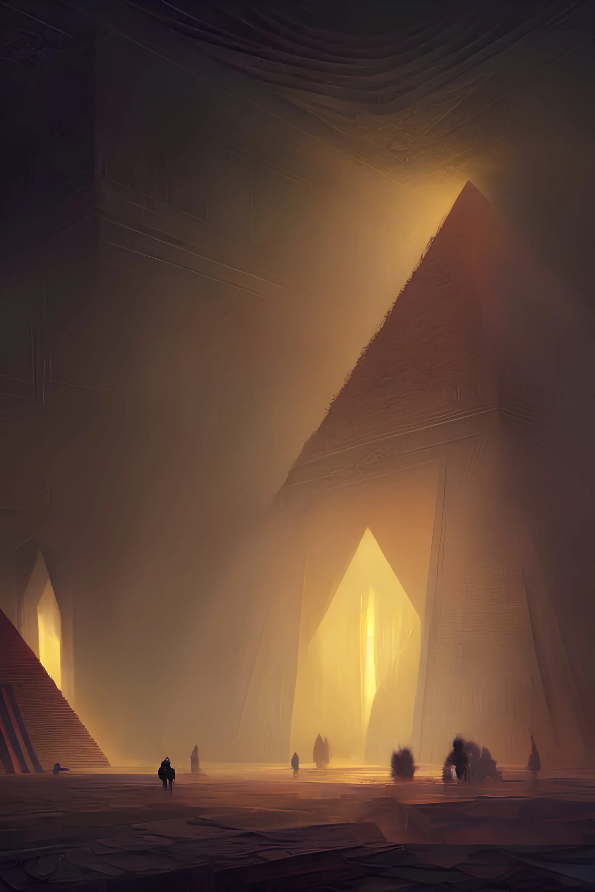 inside of a pyramid of gizah, intricate, elegant, volumetric lighting, digital painting, highly detailed, artstation, sharp focus, illustration, concept art, ruan jia, steve mccurry