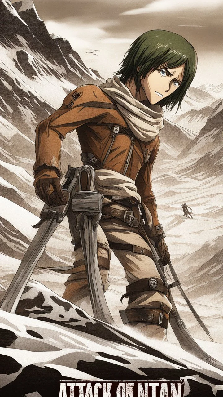 attack on titan logo for snowboard