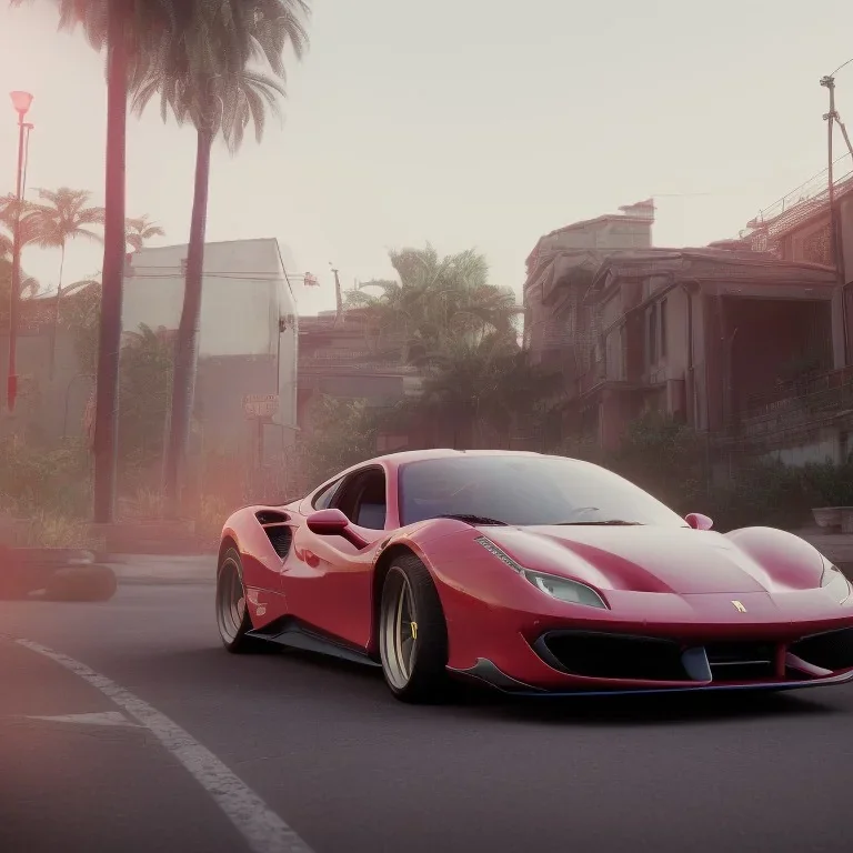 retrowave ferrari 488