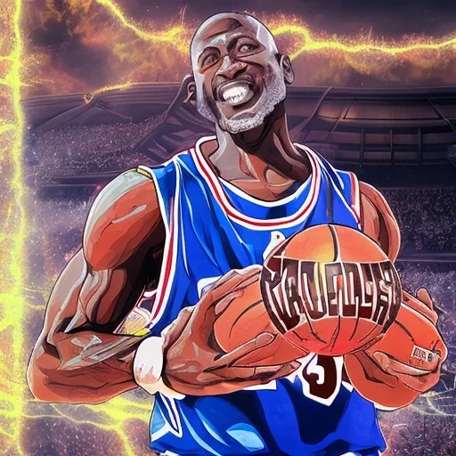 michael jordan in dragon ball z style