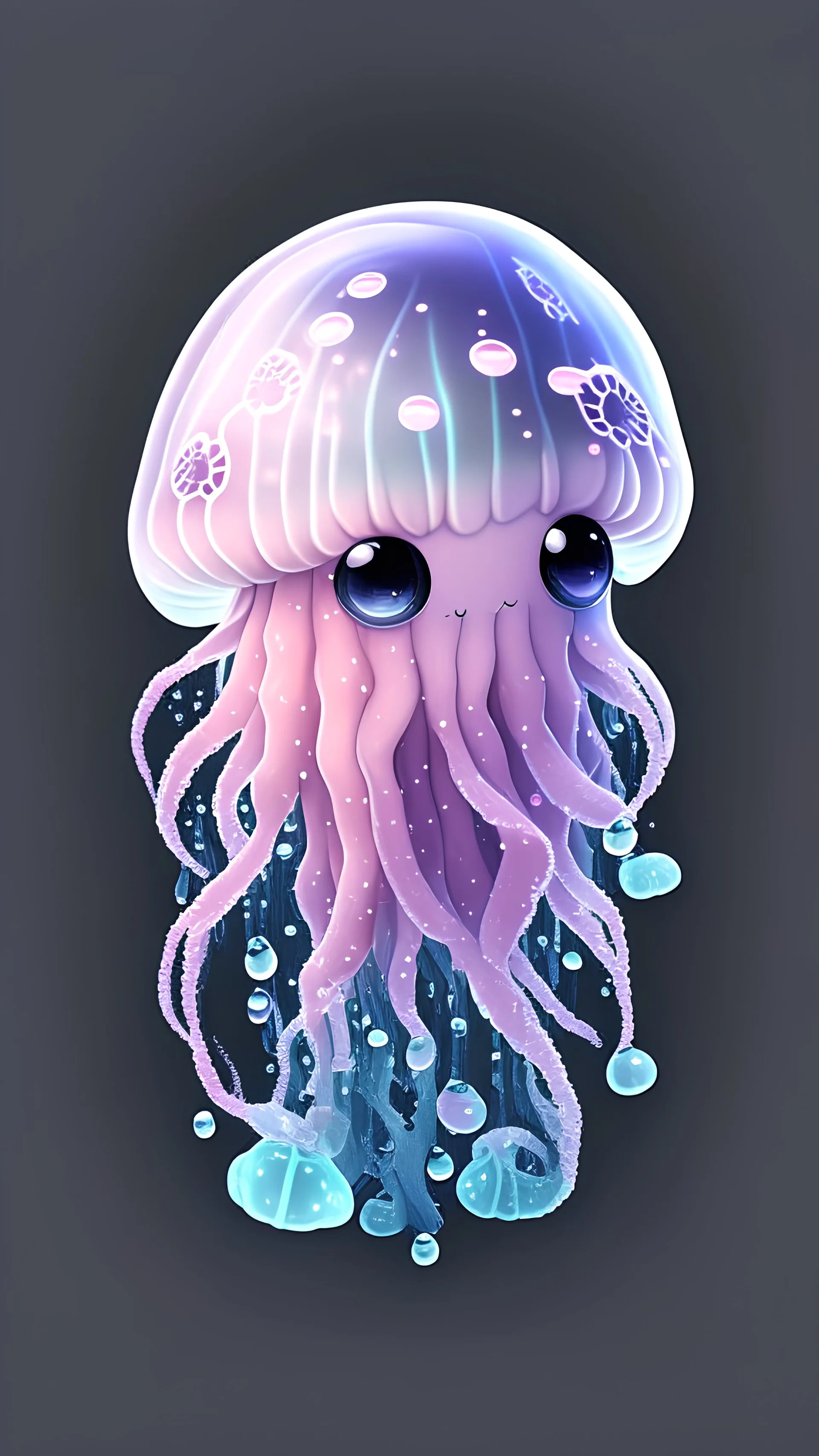 Sticker Kawaii Pastel Goth Cute Creepy Creature jellyfish high detailed, 4k resolution, digital paiting, cute, art, no background 3d pixar disney the cinematic FKAA, TXAA, and RTX graphics technology employed for stunning detail.