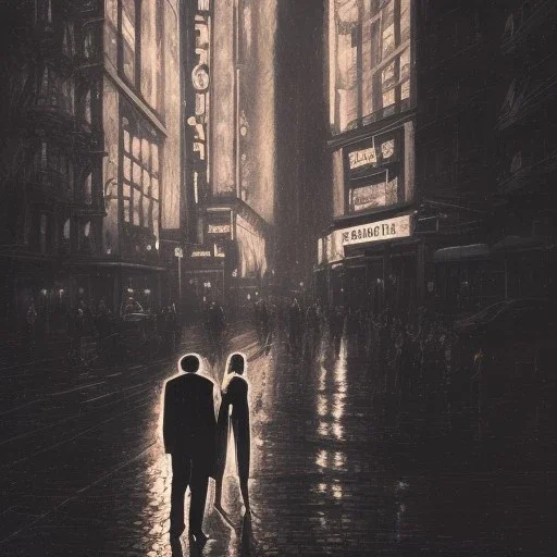 a man pushing a woman over a balcony, downtown new york at night, dramatic, dramatic lighting, volumetric lighting, hyperrealism, 8k, high quality, photorealistic, lot of details